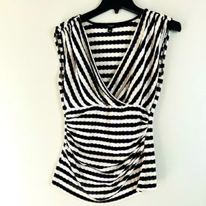 Ann Taylor Blue and White Blouse